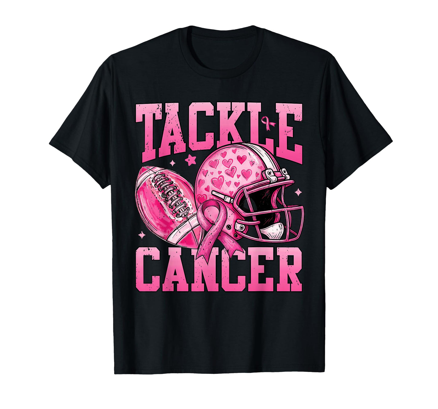 Tackle Breast Cancer Football Pink Breast Cancer Awareness T-Shirt