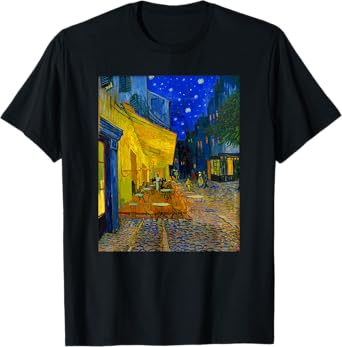 Famous Artist Cafe Terrace at Night Van Gogh Art Painting T-Shirt