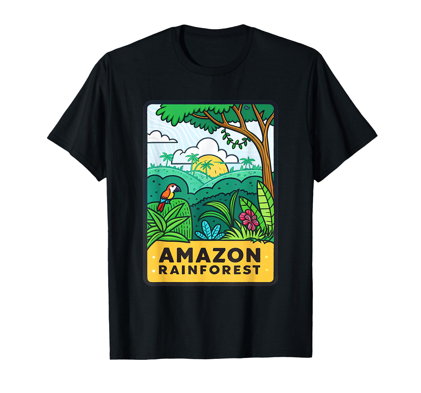 Vibrant Amazon Rainforest Design Nature Inspired T-Shirt