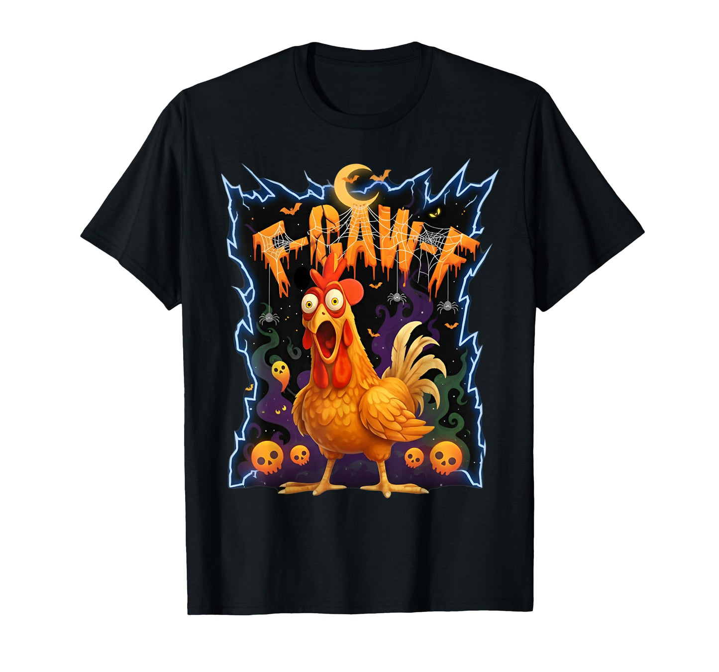 Funny Halloween Chicken F-Caw-F T-Shirt