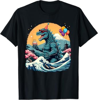 Kaiju Birthday Japan Monster Movie Bday Party Decorations T-Shirt