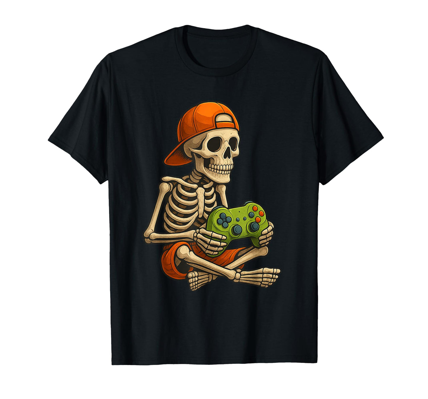 Gamer Halloween – Video Game Skeleton with Controller T-Shirt