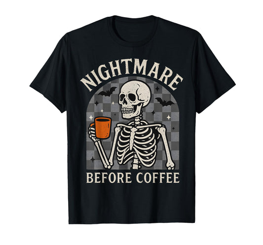 Cute Nightmare Before Coffee Halloween Shirt Funny Mug Gift T-Shirt