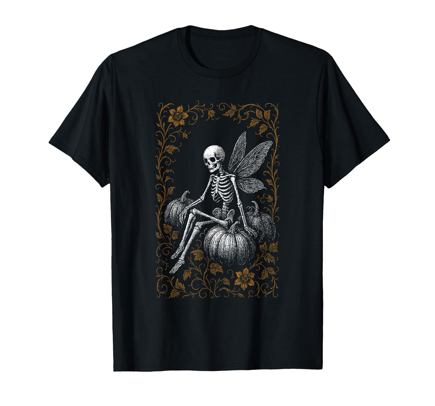 Fairy Grunge Skeleton Fairy Pumpkins Gothic Fairycore T-Shirt