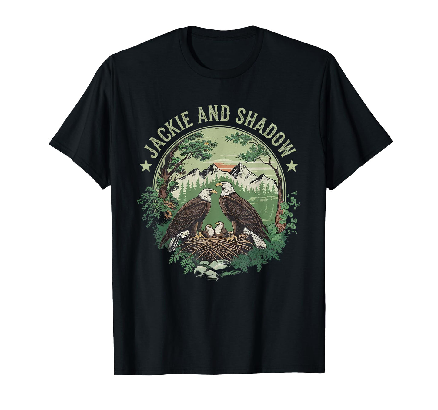 Vintage Jackie And Shadow Bald Eagle Family Nature Lovers T-Shirt