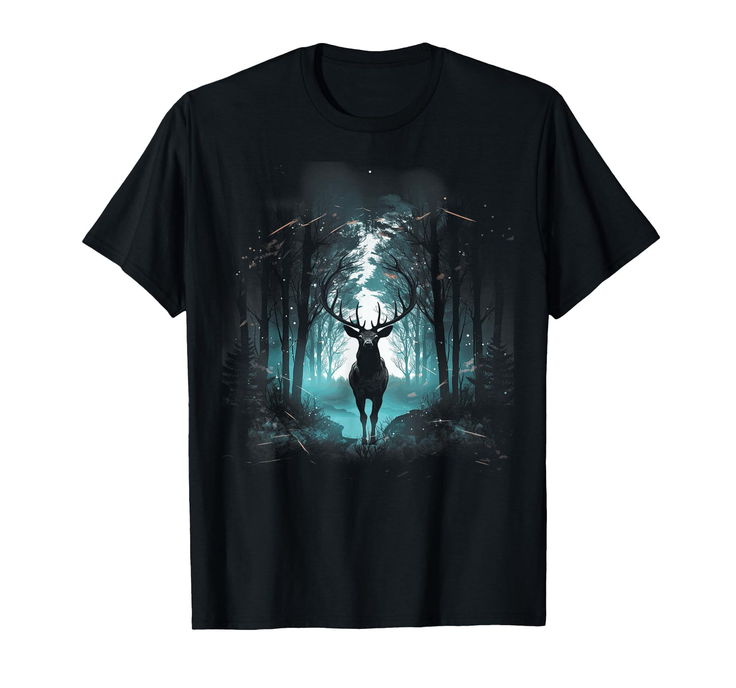Forest Deer Wildlife Animal Illustration T-Shirt