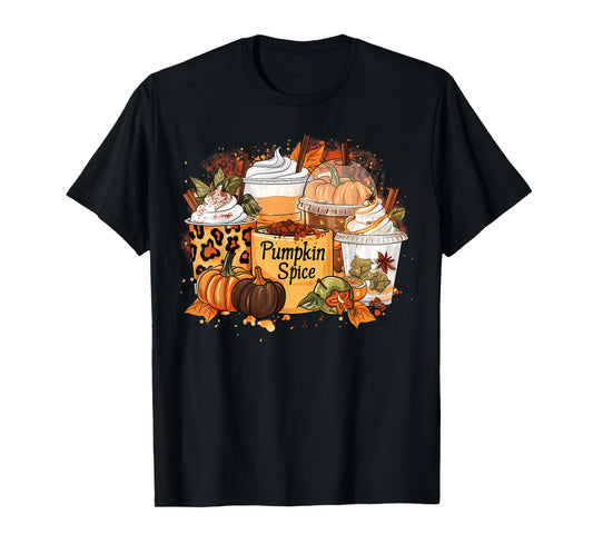 Pumpkin Spice Season Latte Coffee Lover Fall Thanksgiving T-Shirt