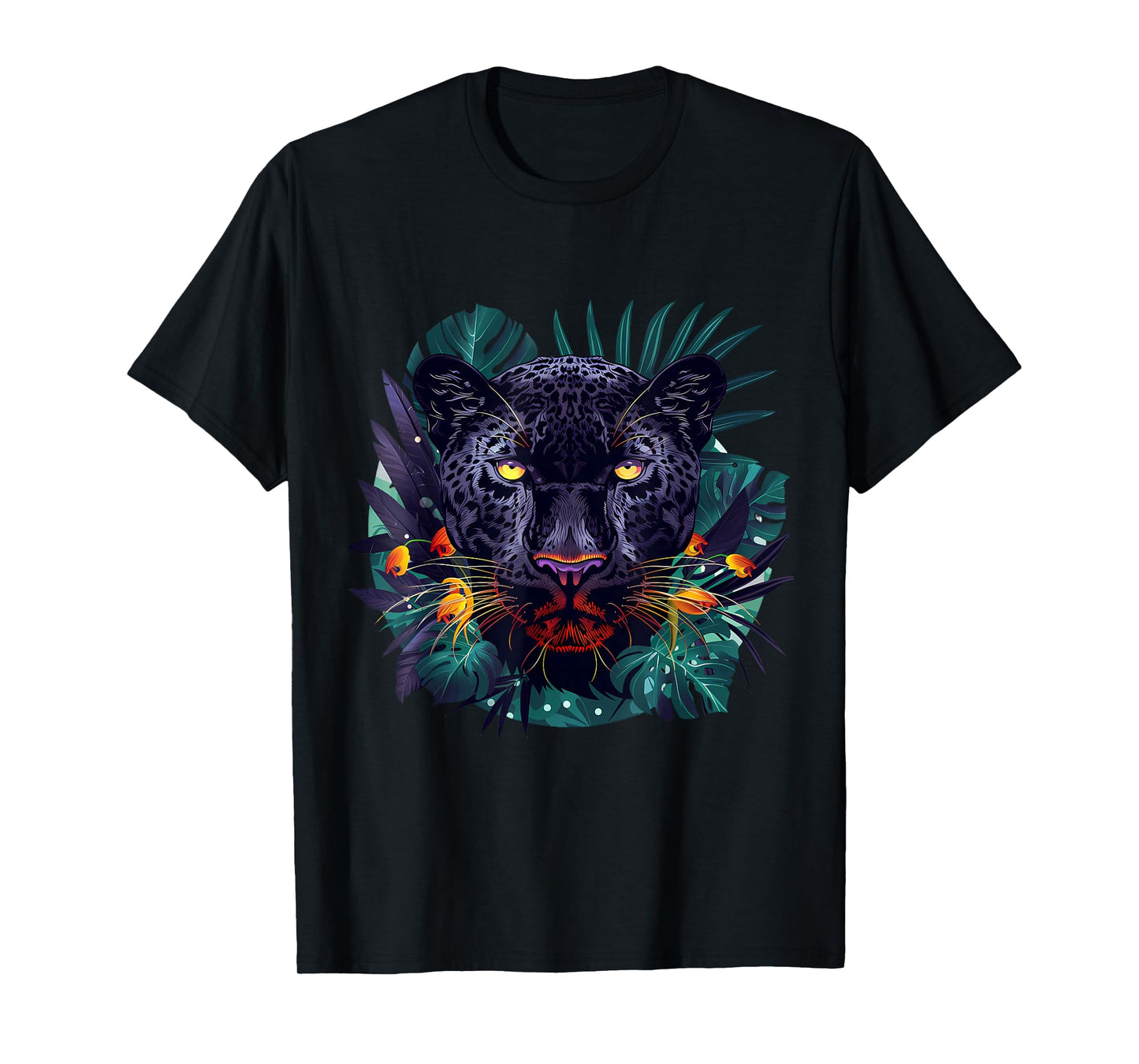 Panther Drawing Panther Lover Portrait Nature Artwork T-Shirt