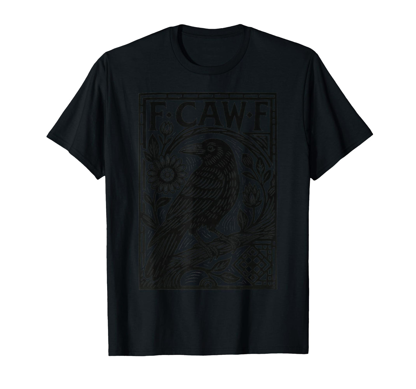 Halloween F Caw F Black Bird F-Caw-F Crow Women Men T-Shirt