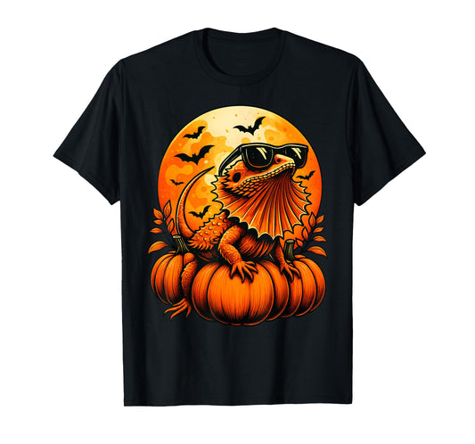 Cute Bearded Dragon Pumpkin Halloween Fall Autumn Season T-Shirt