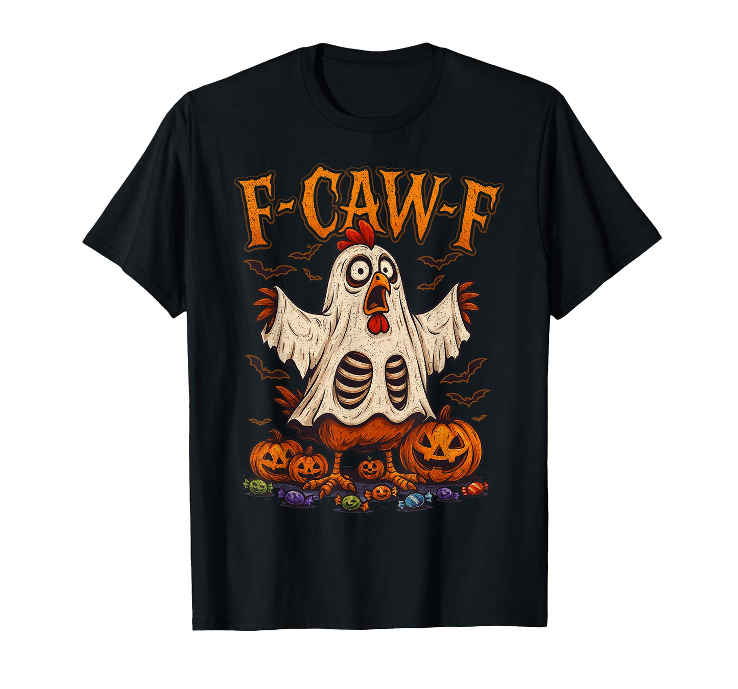 F-Caw-F Funny Chicken Humor Quote Rooster Meme Halloween T-Shirt