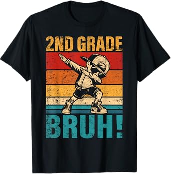 2nd Grade Bruh Dabbing Boy Second Grade Squad Boy Student T-Shirt