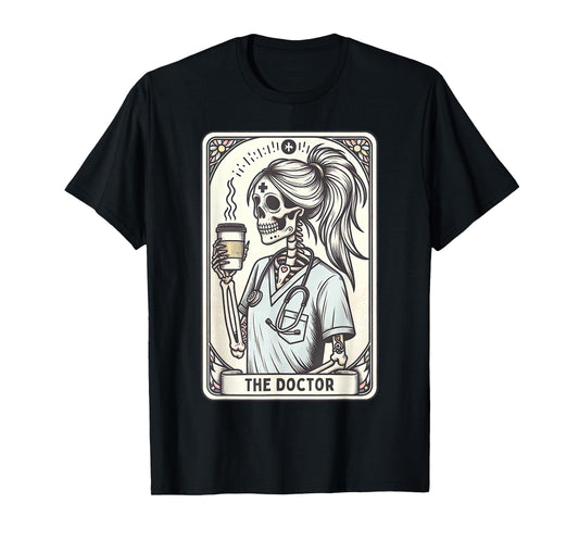 Doctor Tarot Card Skeleton RN Nursing Future Dr Witchy T-Shirt