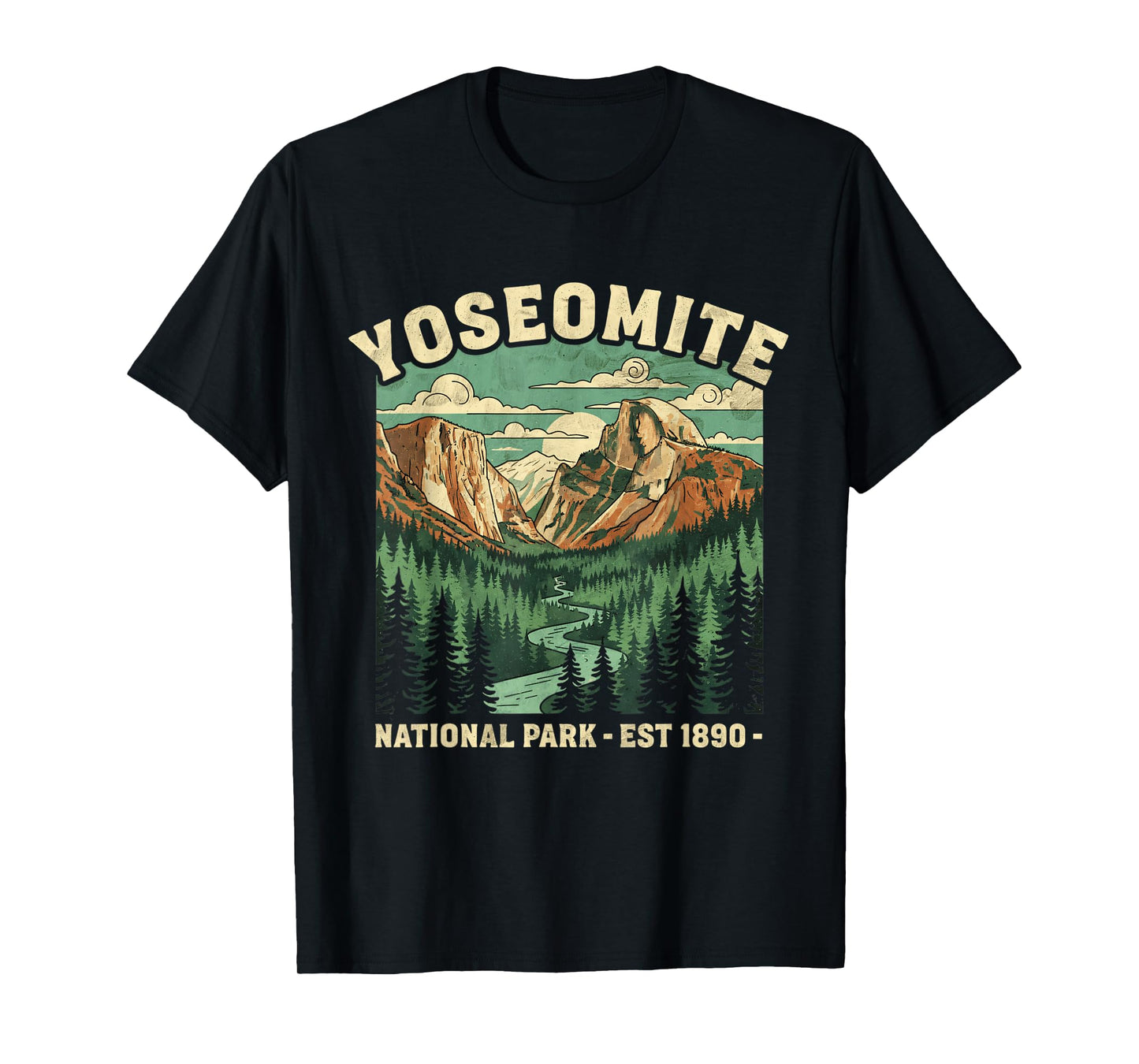Yosemite National Park USA Hiking Souvenir Adventure Outdoor T-Shirt