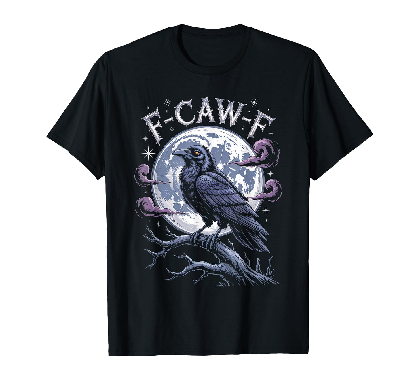 F-Caw-F Bird Moon Gothic Funny FCAWF T-Shirt