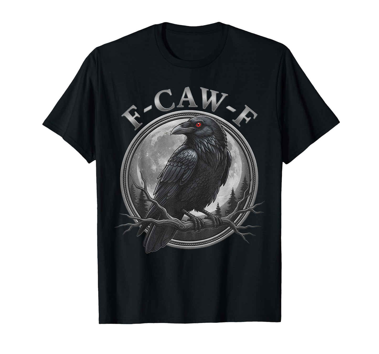 Halloween Crow tee | F caw F Funny Graphic Retro Crow Humor T-Shirt