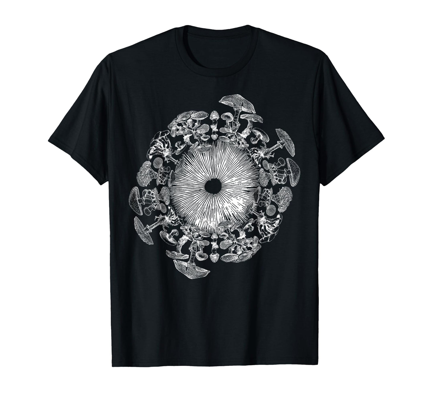 Mushroom Iris Mycology Foraging Mycologist Spore Print T-Shirt