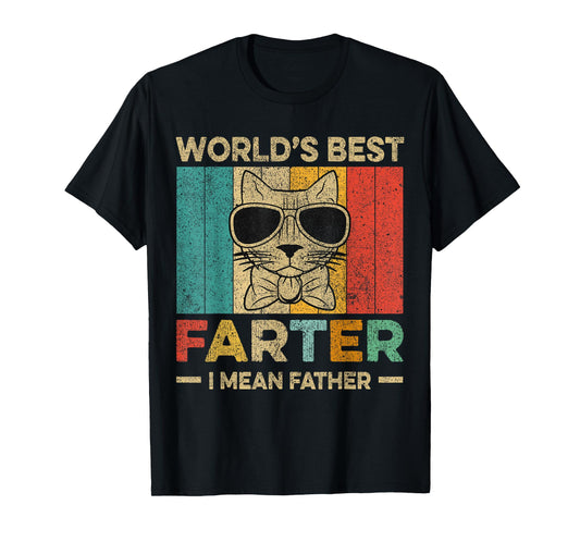 Worlds Best Farter I Mean Father Mens Fathers Day Dog Dad T-Shirt