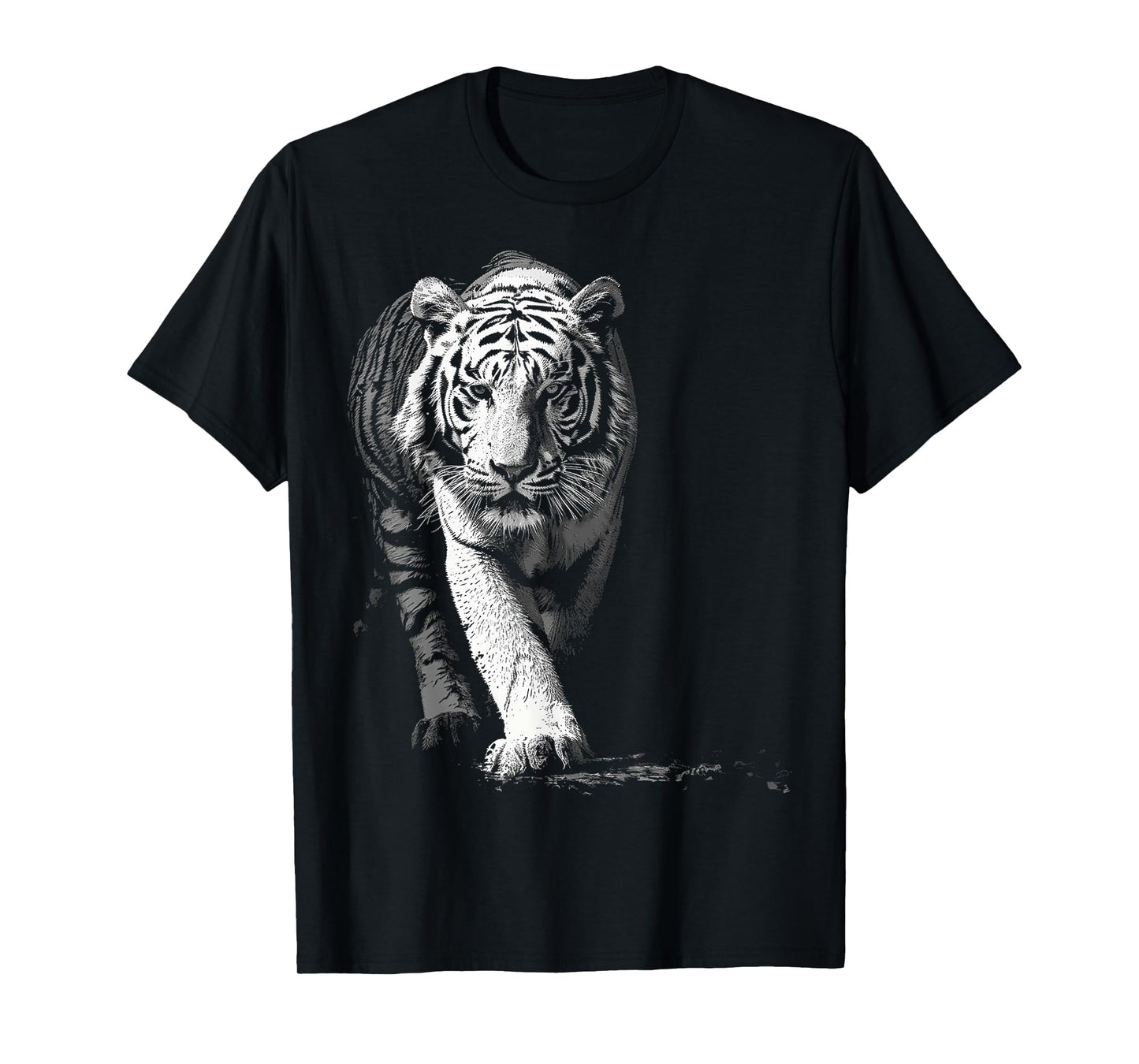 Tiger Drawing Animal Graphic Illustration Tiger T-Shirt