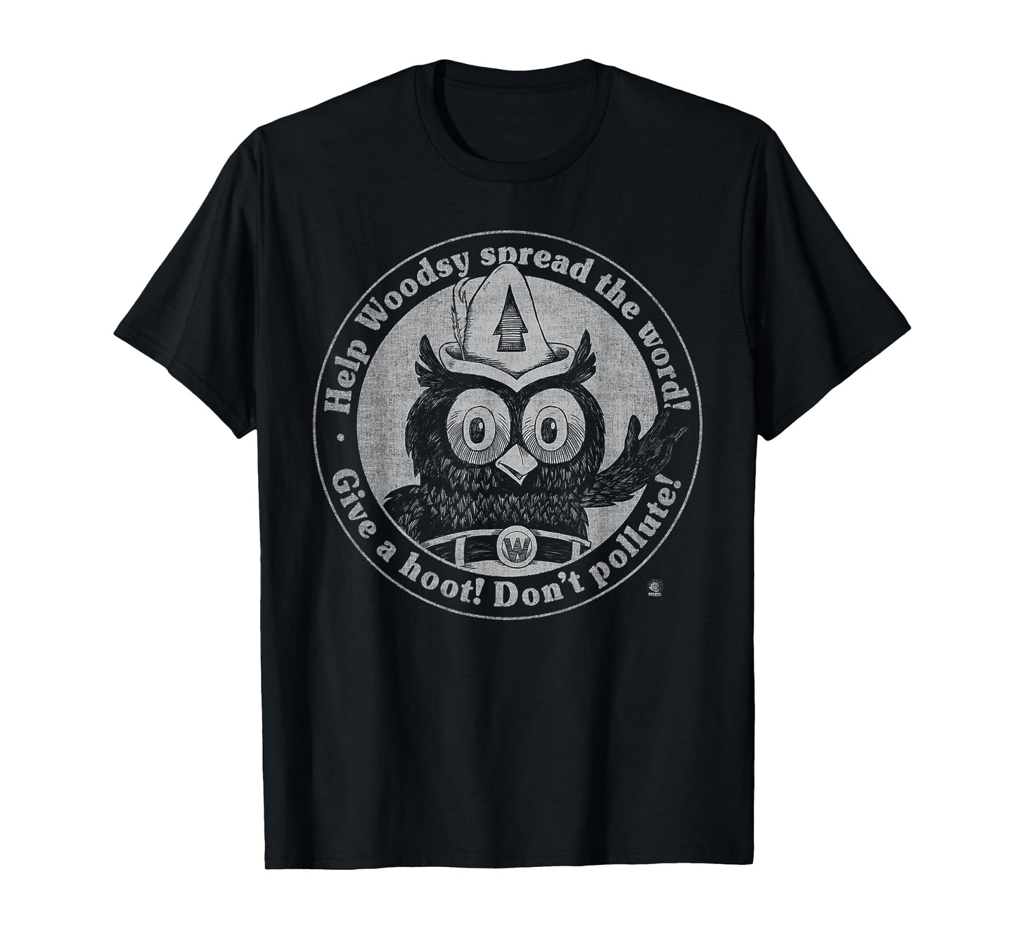 Woodsy Owl Give a Hoot Don't Pollute Faded Vintage T-Shirt