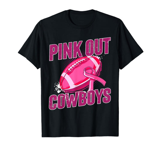Cowboys Pink Out Football Tackle Breast Cancer T-Shirt