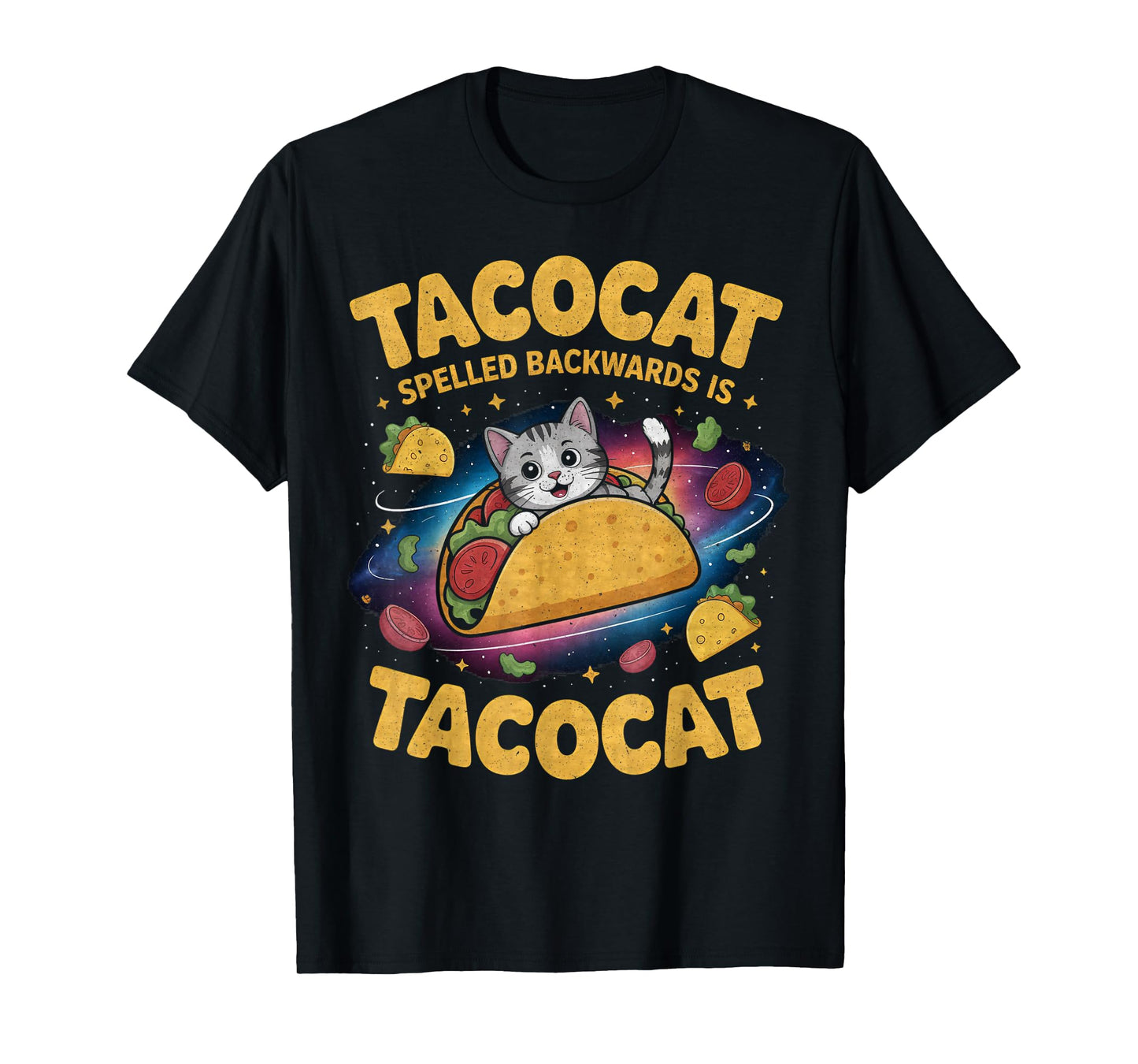 Tacocat Spelled Backward is Tacocat Cat, Taco Lover T-Shirt