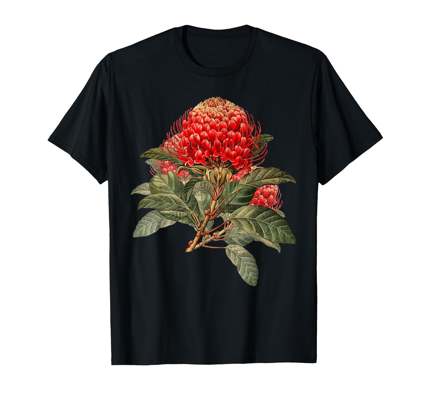 Waratah Flower Gardening Blooming Floral Botanical Nature T-Shirt