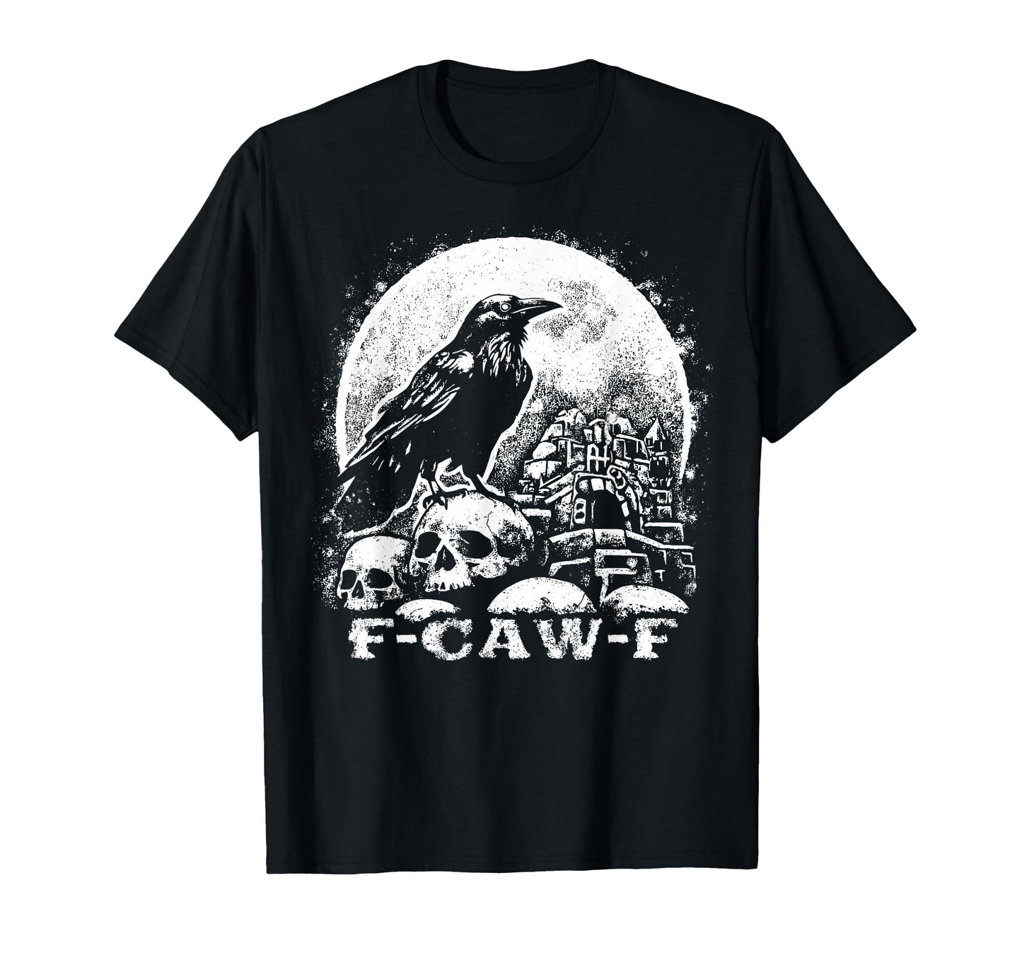F Caw F Funny Spooky Halloween Meme T-Shirt