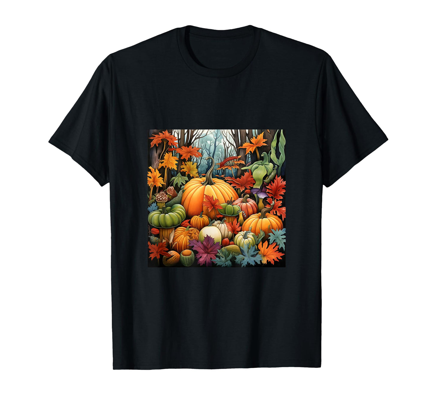 Fall Leaves autumn pumpkin pattern autumn color foliage T-Shirt