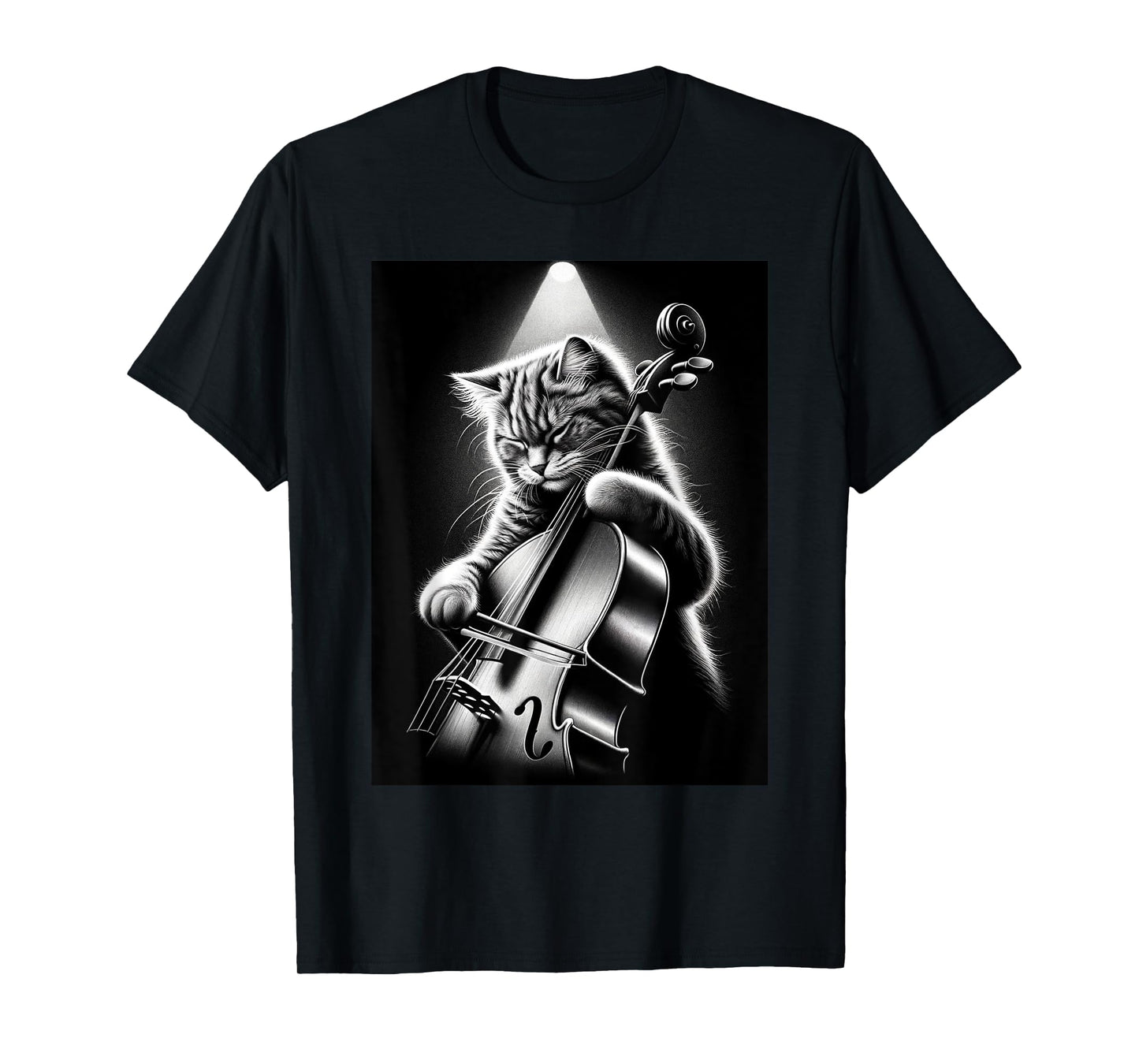 Musician Cello Player Funny Cat Playing Cello T-Shirt
