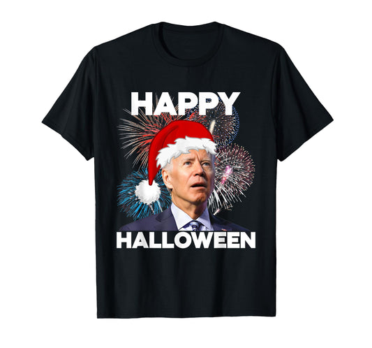 Funny Joe Biden 4th Of July Happy Halloween American US Flag T-Shirt