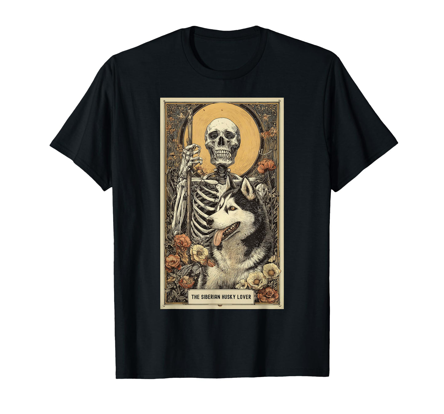 Siberian Husky Lover Tarot Card Easy Last Minute Halloween T-Shirt