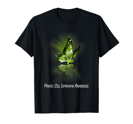 Butterfly Ribbon Mantle Cell Lymphoma Awareness T-Shirt