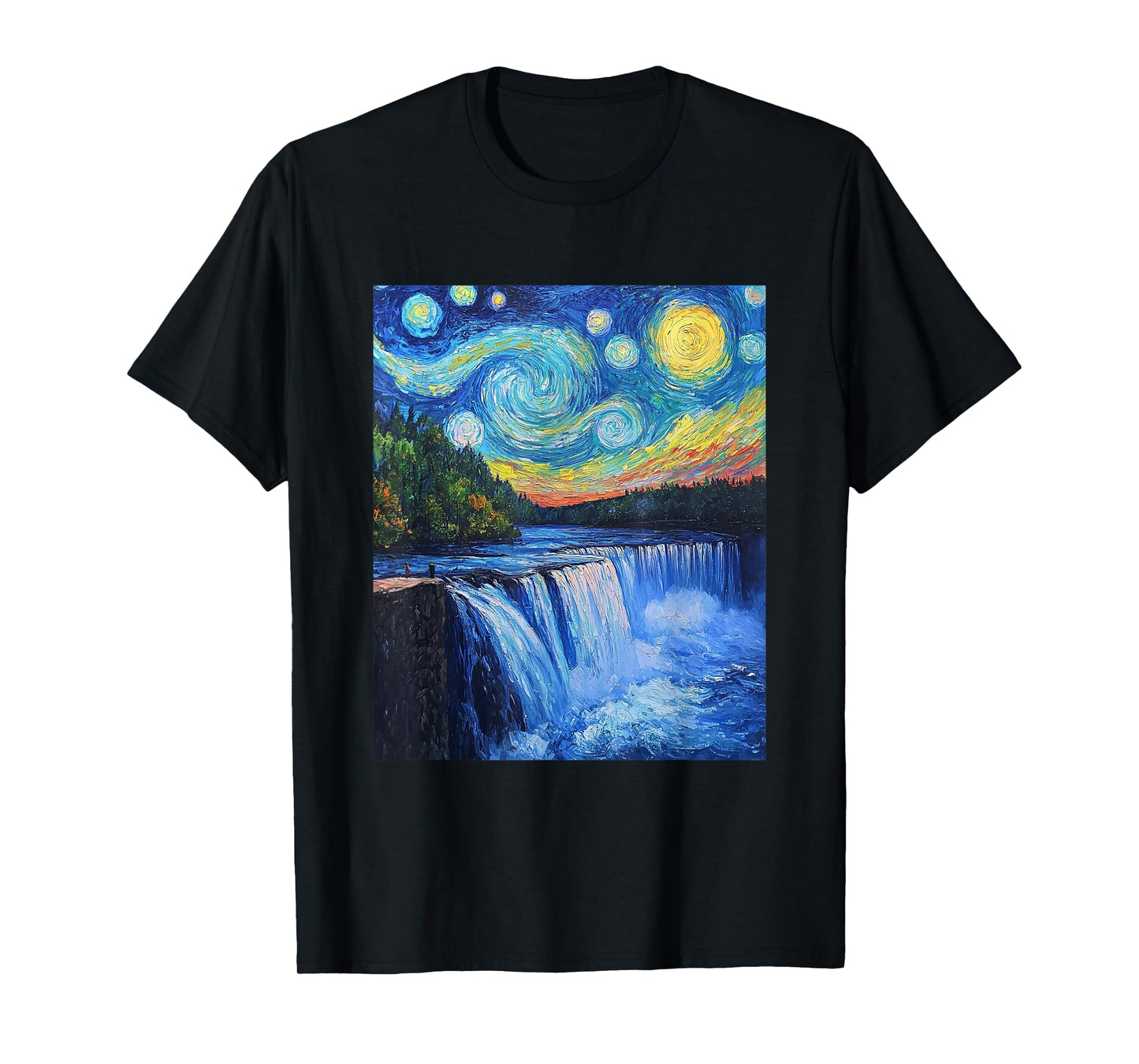 Niagara Falls - Van Gogh Style - Starry Night T-Shirt