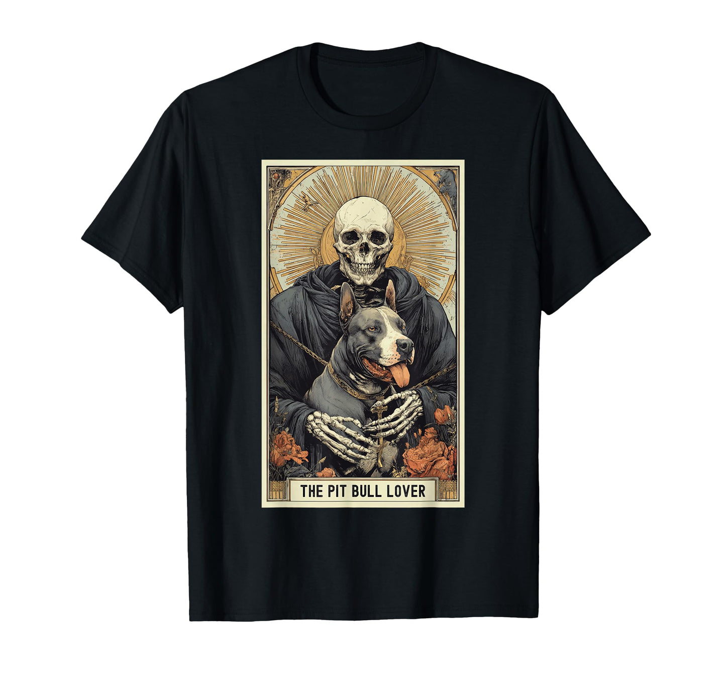 Pit Bull Lover Terrier Tarot Card Easy Last Minute Halloween T-Shirt
