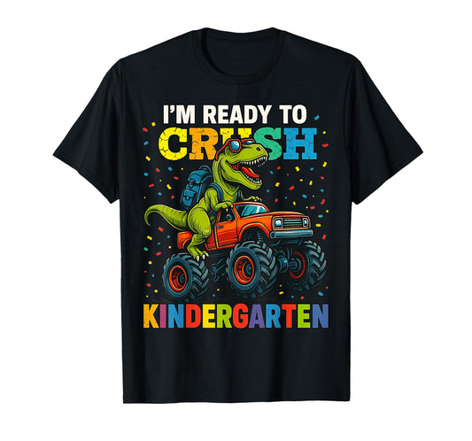 Back To School Boy Dinosaur I'm Ready To Crush Kindergarten T-Shirt