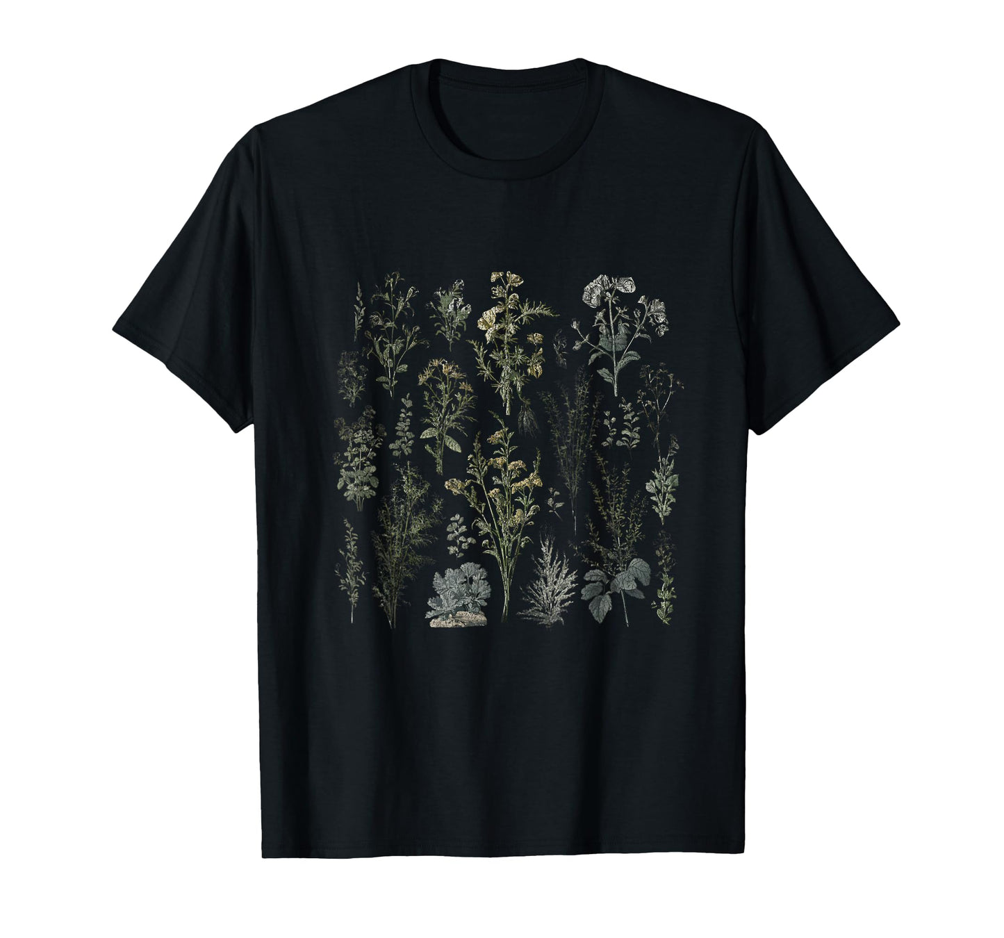 Vintage Inspired Flower Botanical Chart Naturalist T-Shirt