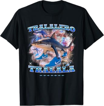 Tralalero Trala Italian Brainrot Meme shark with three legs T-Shirt