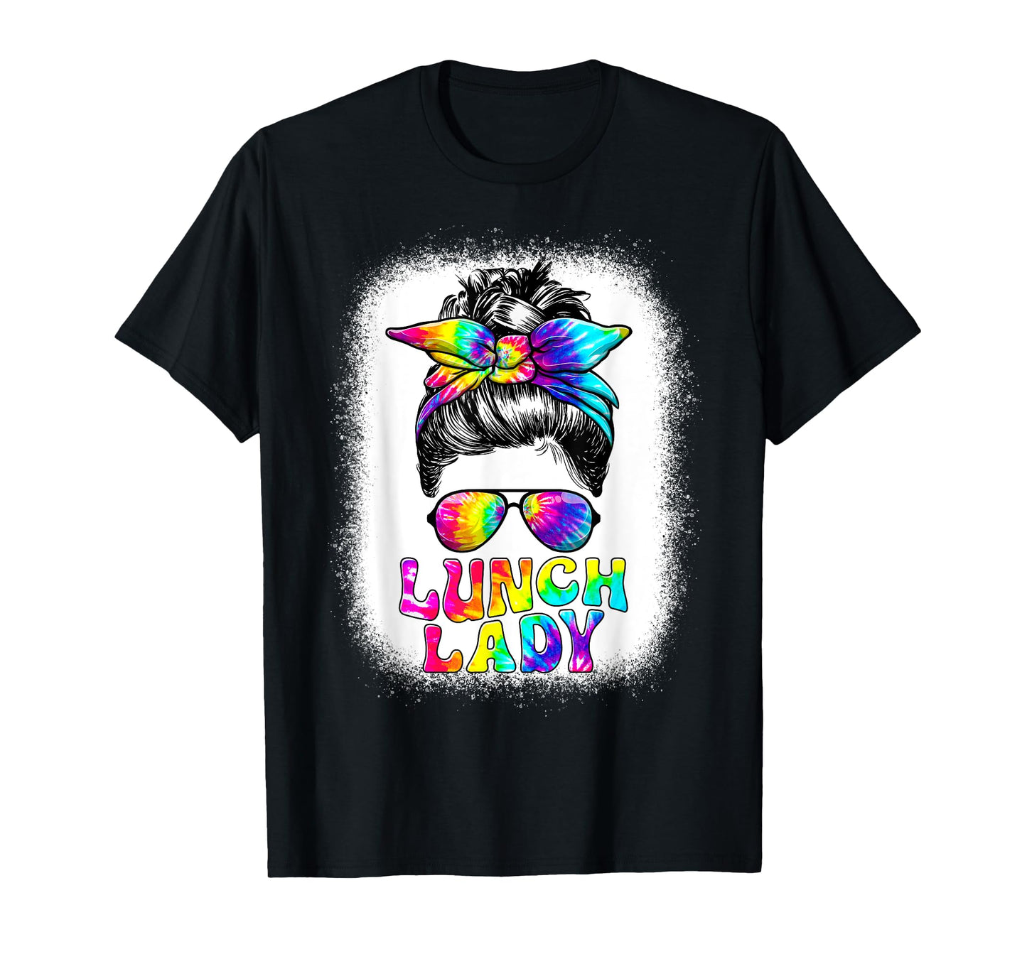Lunch Lady Messy Bun Retro Lunch Ladies Squad Cafeteria Crew T-Shirt
