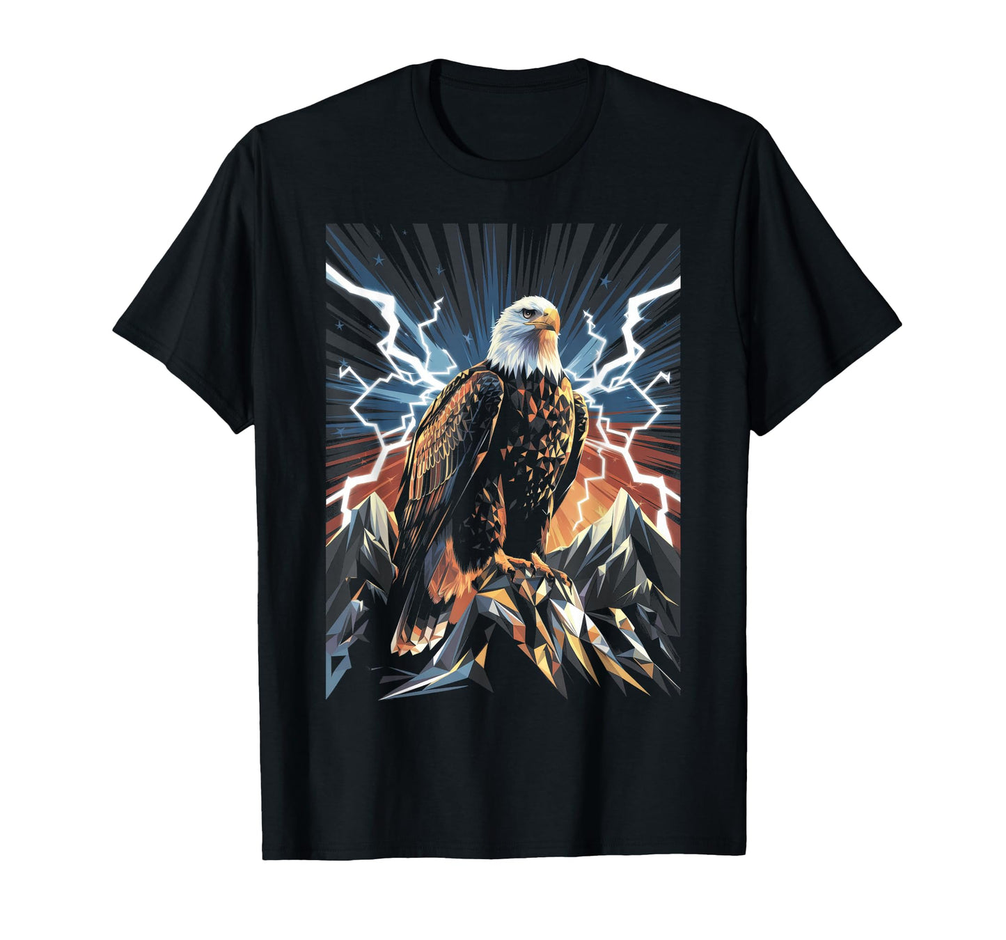 Bald eagle Bird Nature Usa Lightning T-Shirt