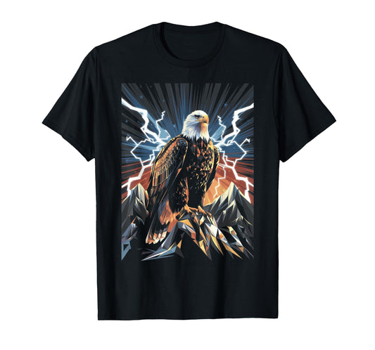 Bald eagle Bird Nature Usa Lightning T-Shirt