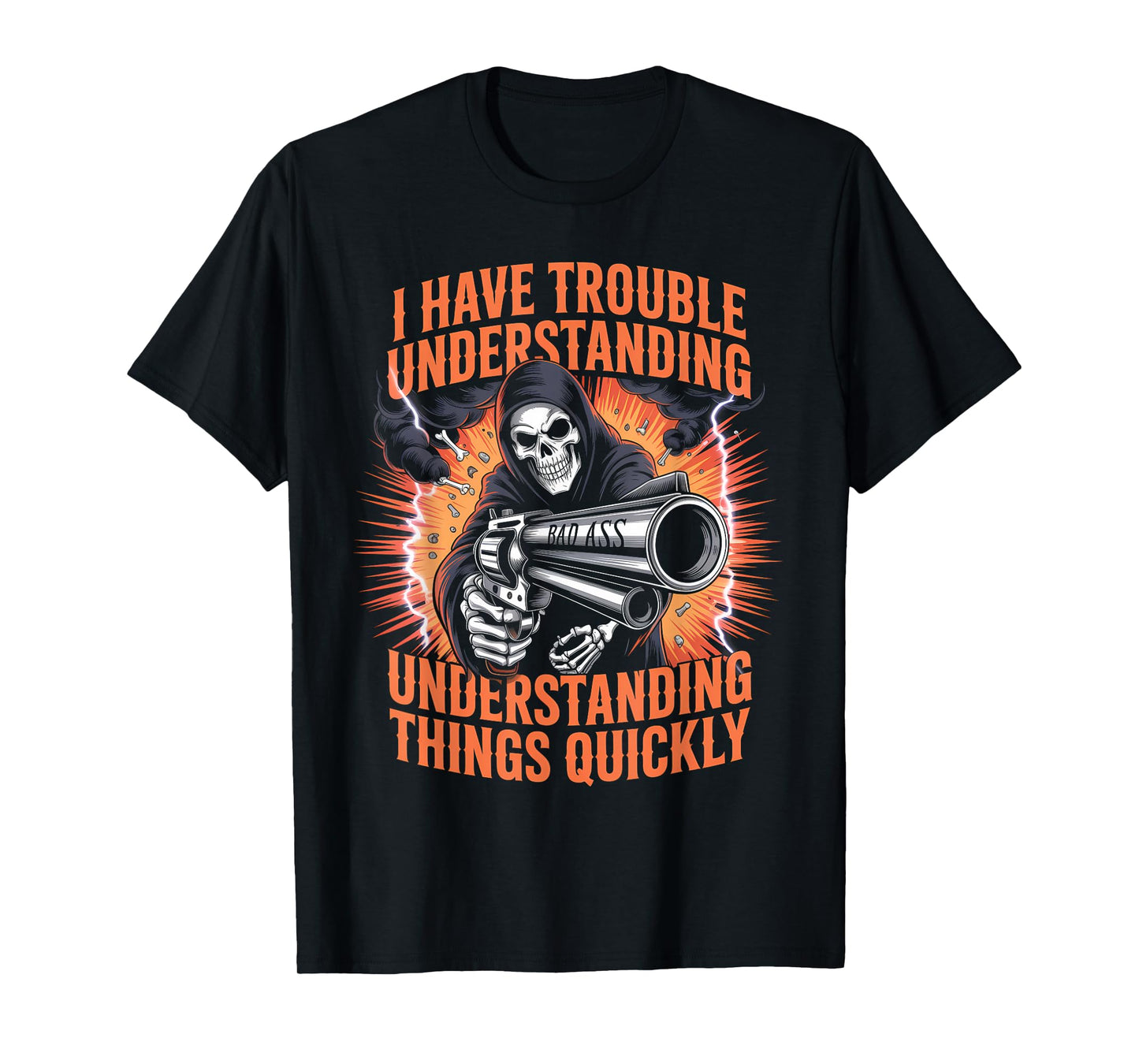Trouble Understanding Funny Skeleton Meme Bootleg Unhinged T-Shirt