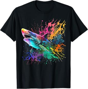 Shark Beach Lover Ocean Animal Graphic Novelty Womens T-Shirt