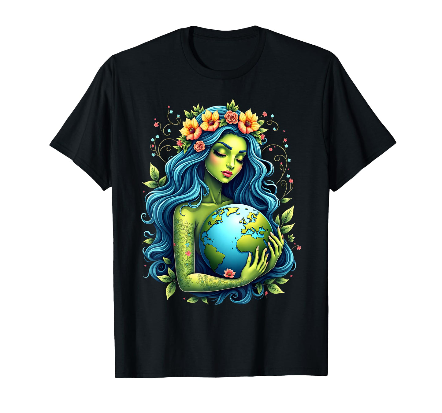 Green Mother Earth Day Gaia Save Our Planet Women Girl Kids T-Shirt