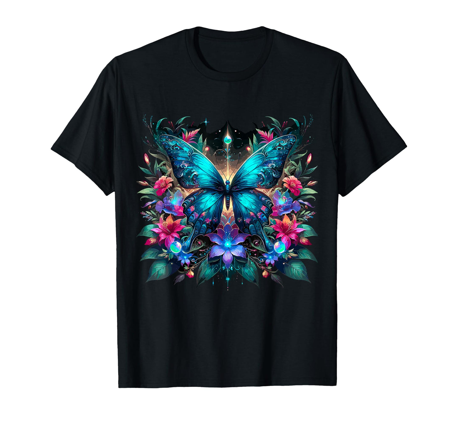 Magical Butterfly and Flowers T-Shirt