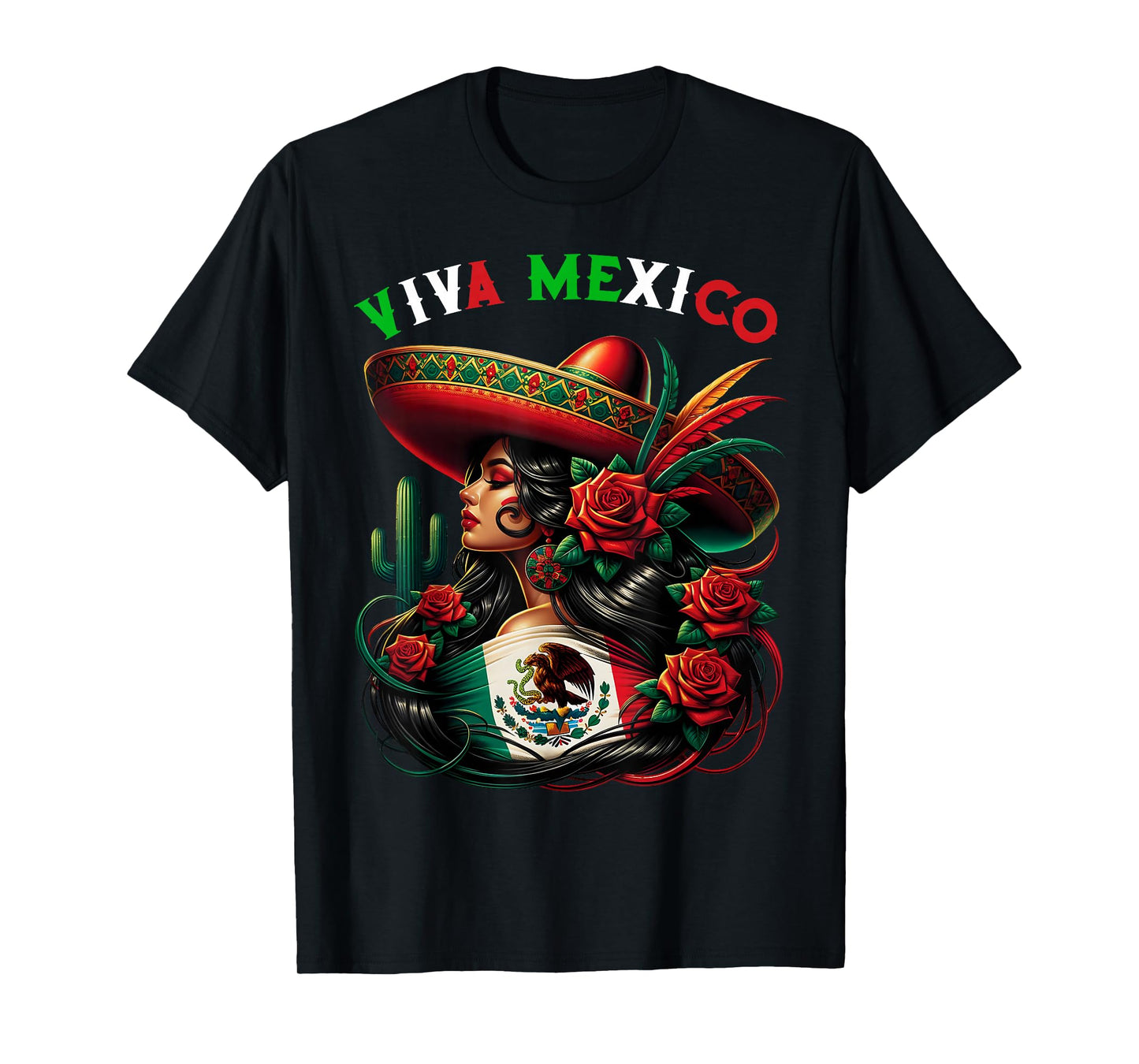 Mexico Girl Mexico Flag Mexico Pride Viva Mexico T-Shirt