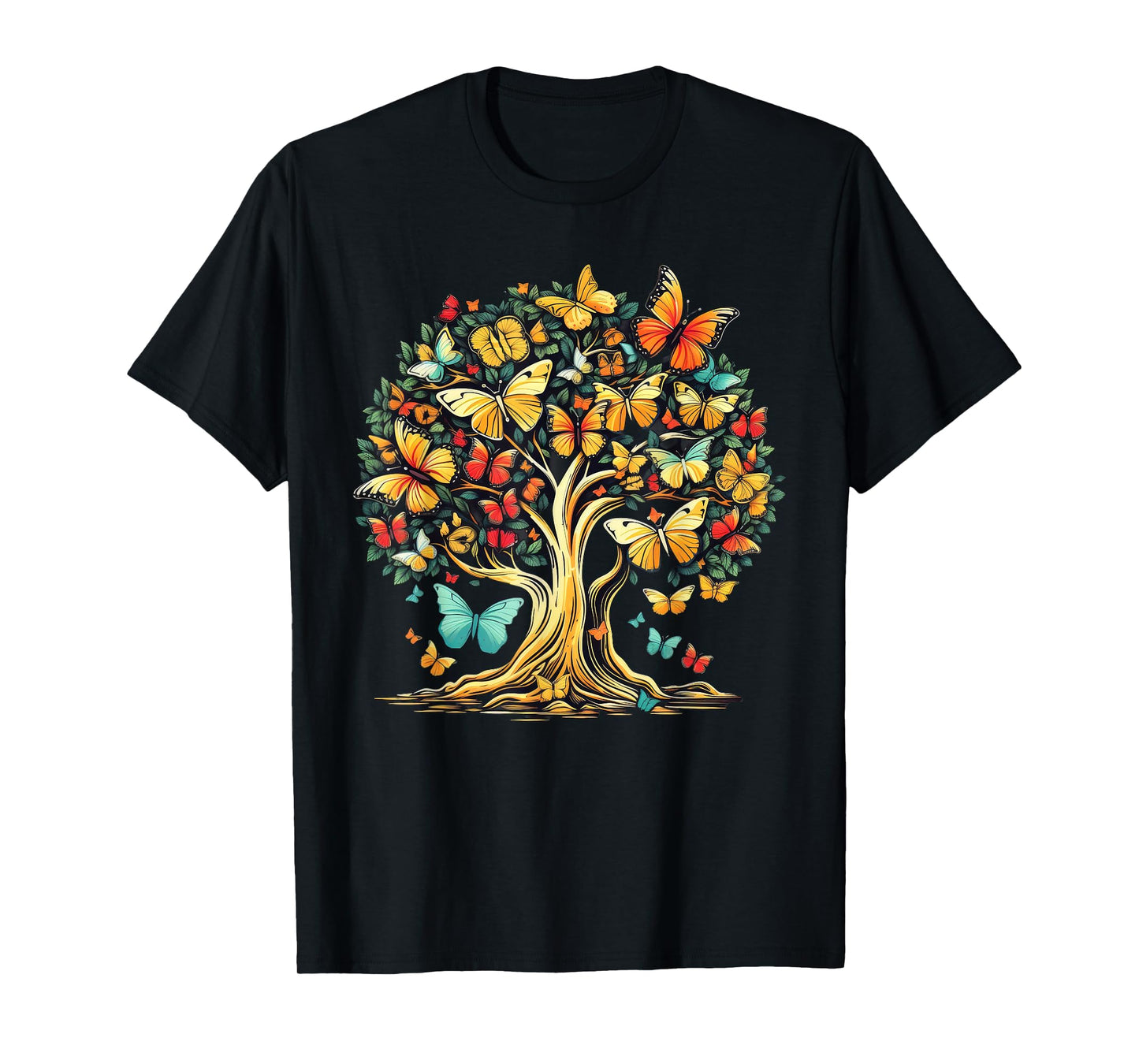 Butterfly Tree Beautiful Butterflies Nature T-Shirt