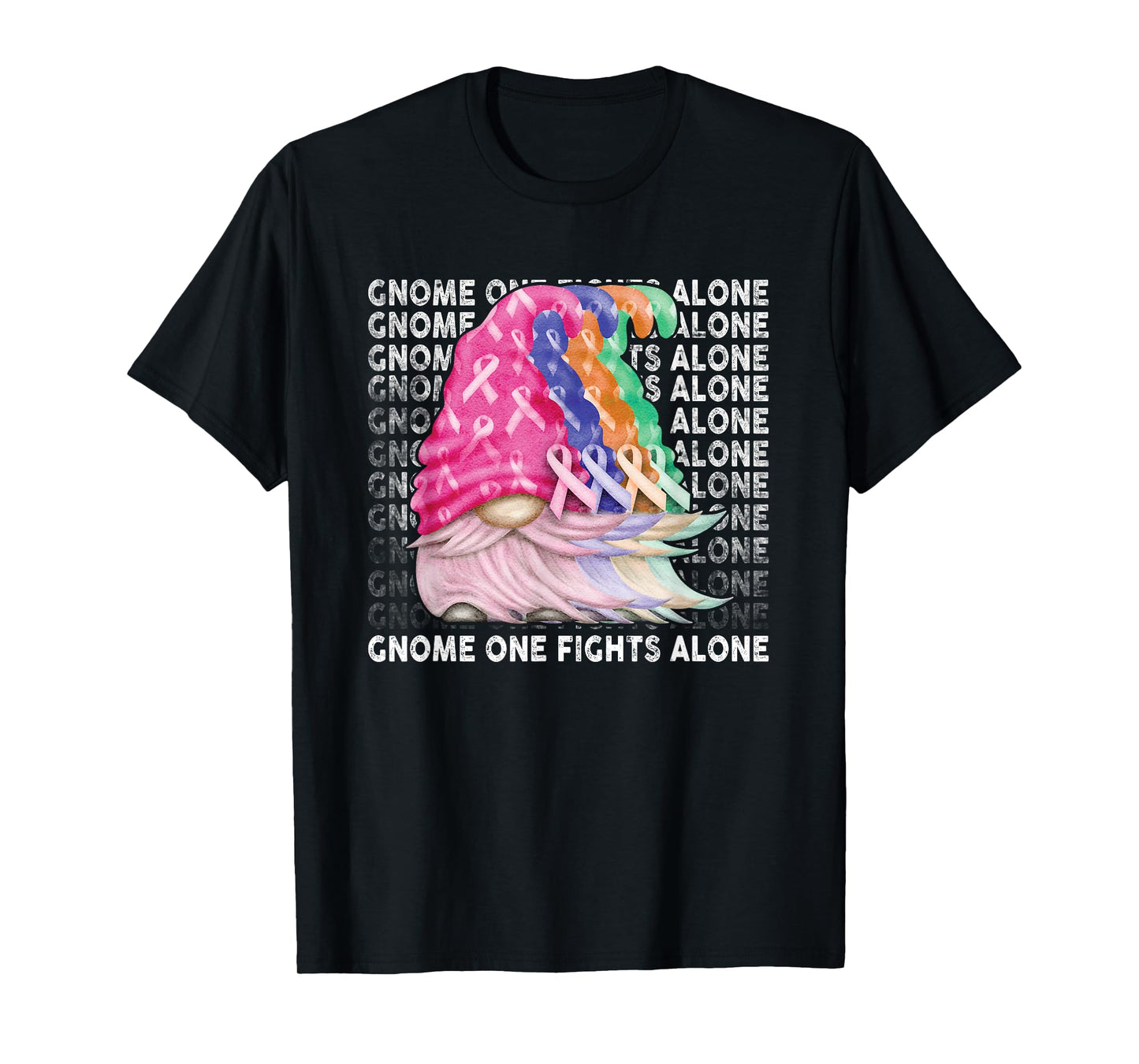 Gnome One Fights Alone Pink | Fight The Cancer T-Shirt