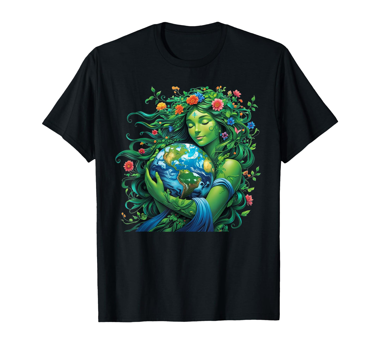 Green Mother Nature Earth Day Earth Mother Planet Nature T-Shirt