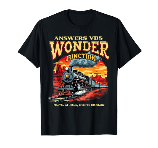 Answers VBS Wonder Junction Christian Train Theme Graphic T-Shirt